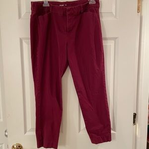 Old Navy Maroon Size 14 Pixie Pant